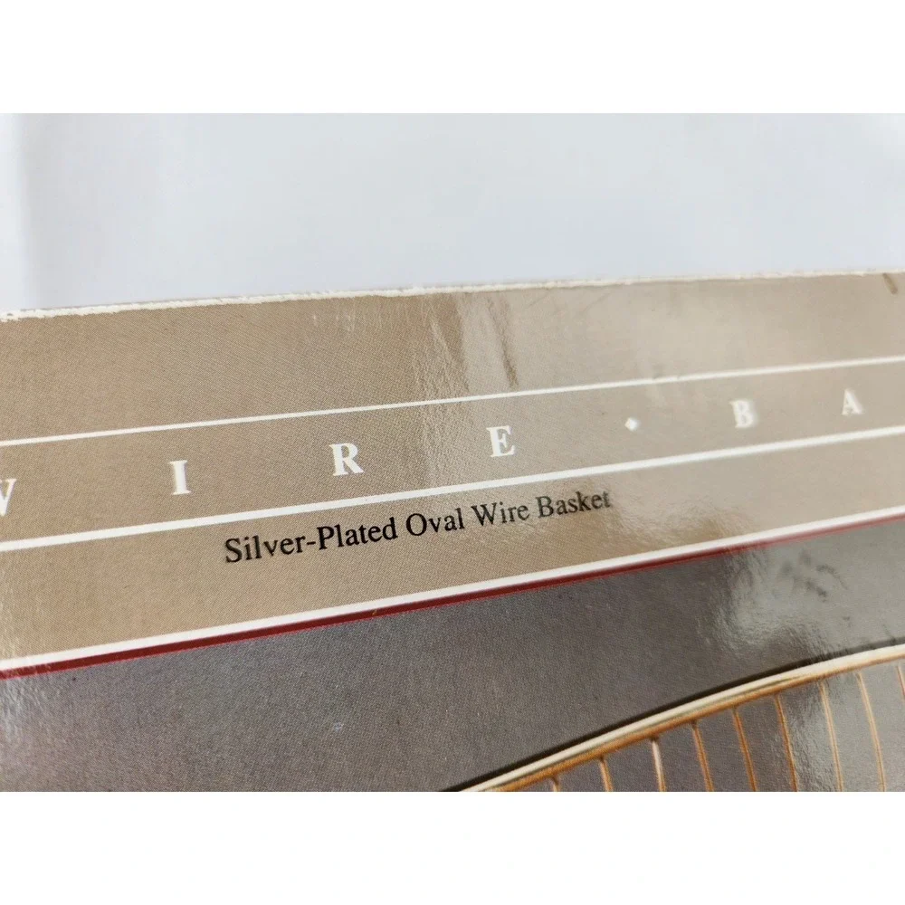 Vintage Main Aisle Collection silver-plated oval wire basket Fruit Display Decor